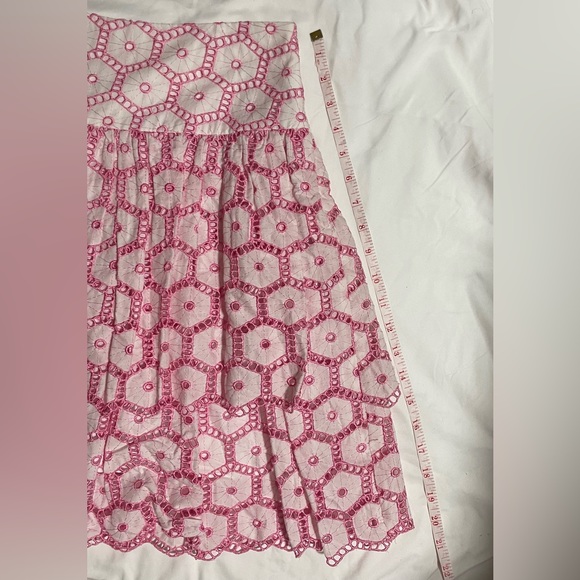Milly of New York Pink Eyelet Lace Skirt - Picture 6 of 7
